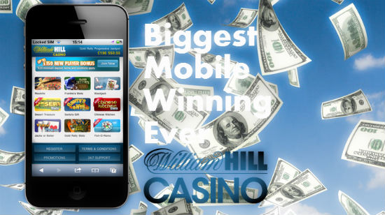 Pelaaja kuittasi kaikkien aikojen mobiilivoiton William Hill Casinolla